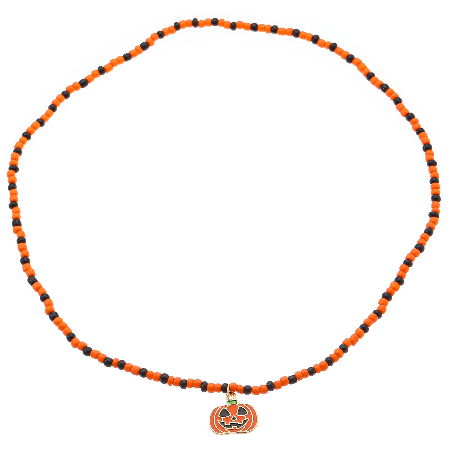 Wholesale Gothic  Skull Rice Bead Necklace,  Alloy Handmade Bead Chain,  Fashion Accessory for Resale