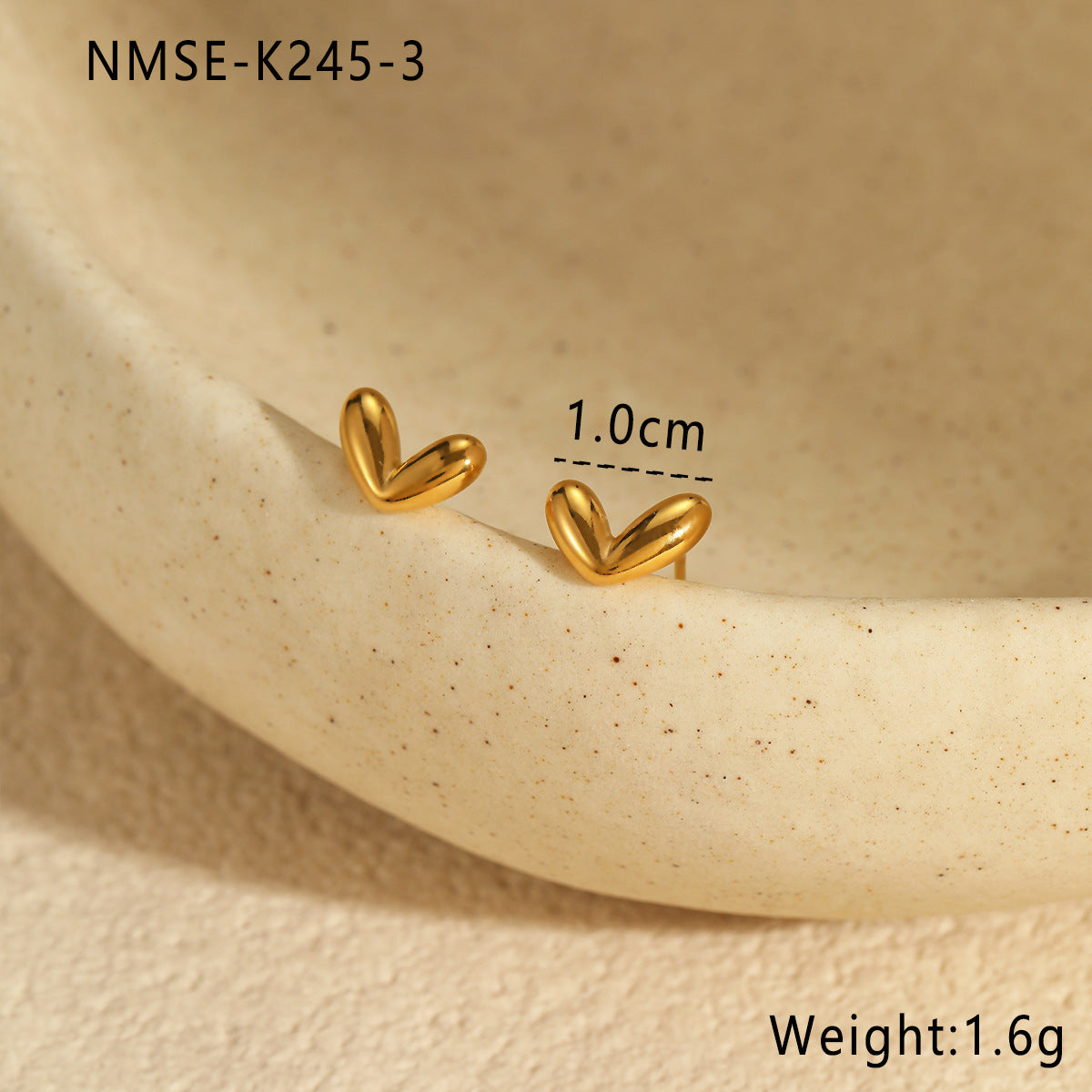 Wholesale  Stainless Steel Clavicle Chain Heart-Shaped Earrings Versatile Necklace Jewelry