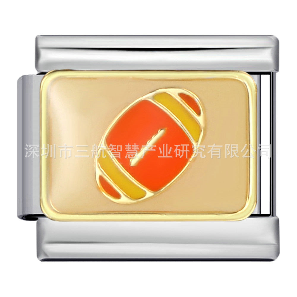 Wholesale 5pcs Italian Charm Bracelet 9mm DIY Splicing Bowling Ball Stainless Steel Composable Bracelet