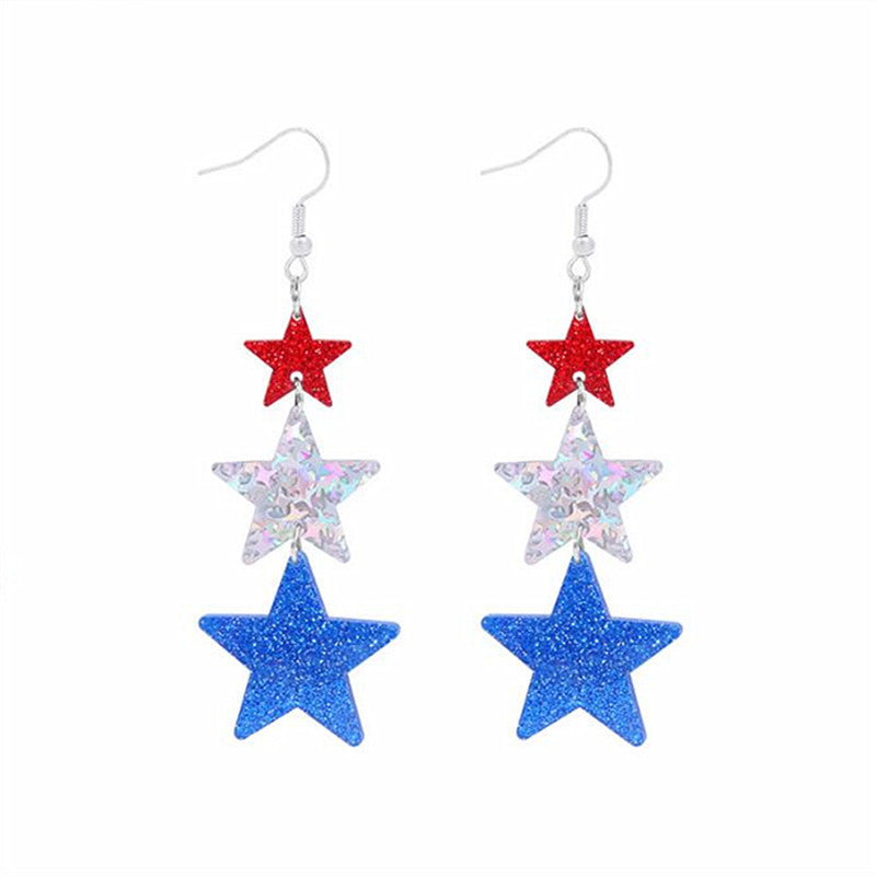 Wholesale Independence Day Flag Earrings  Personalized Earrings