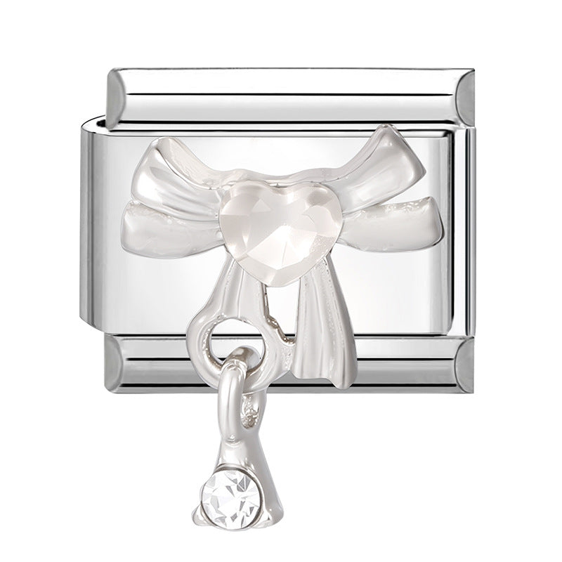 Wholesale Italian Charm Bracelet 9mm DIY Splicing Cute Creative Pendant Stainless Steel Composable Bracelet