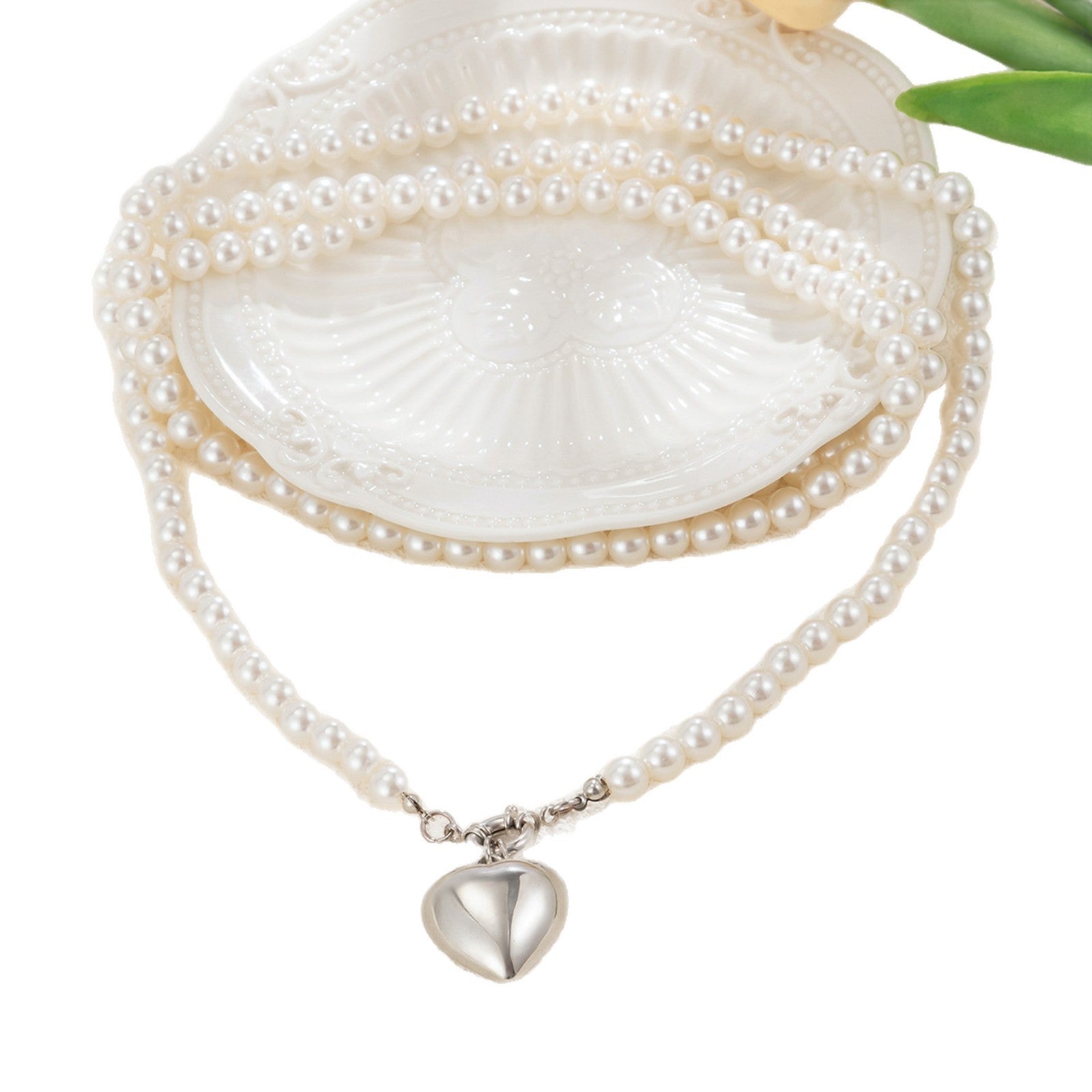 Wholesale simple peach heart pendant necklace