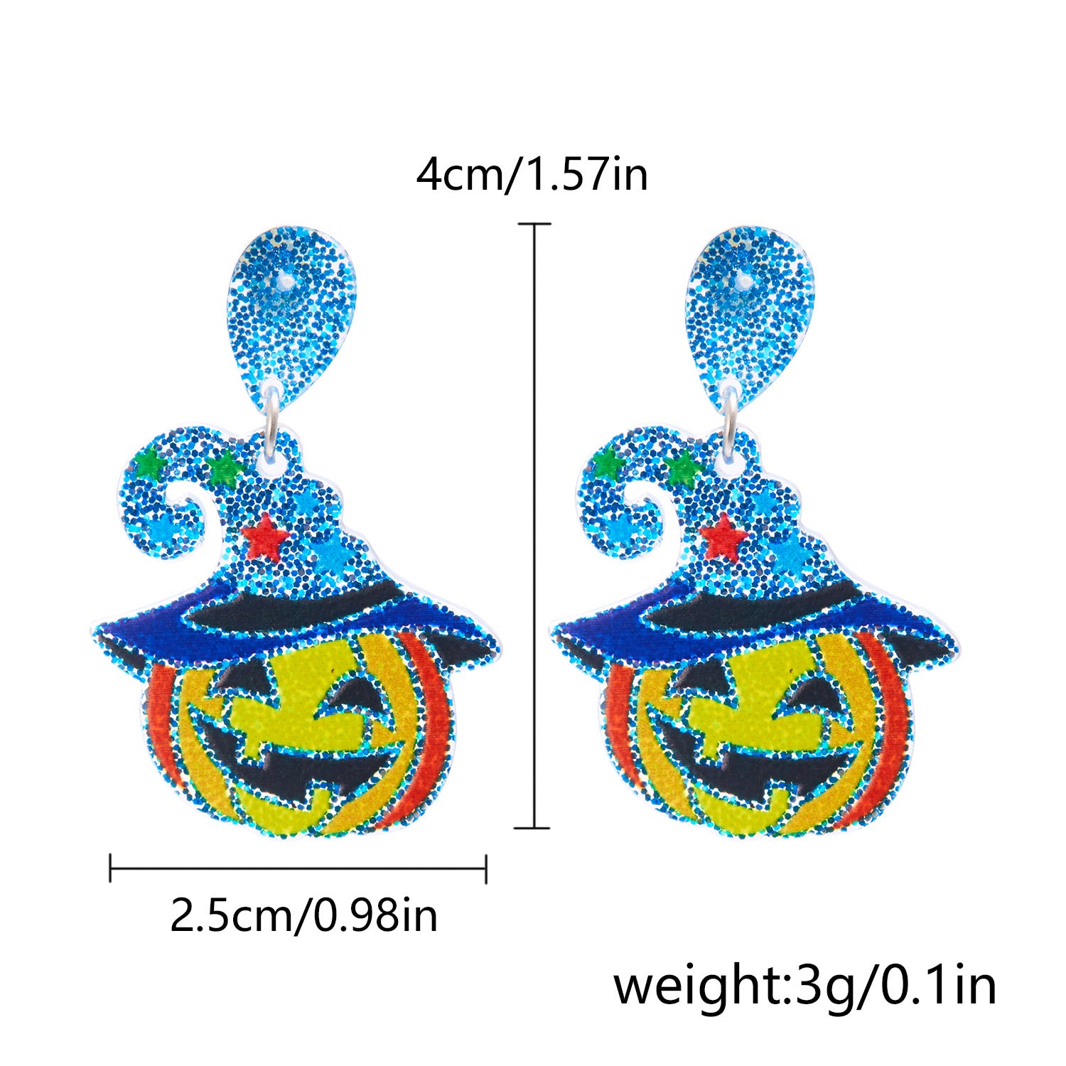 Wholesale Halloween Acrylic Plate Cartoon Castle Ghost Earrings ACC-ES-FanYou005