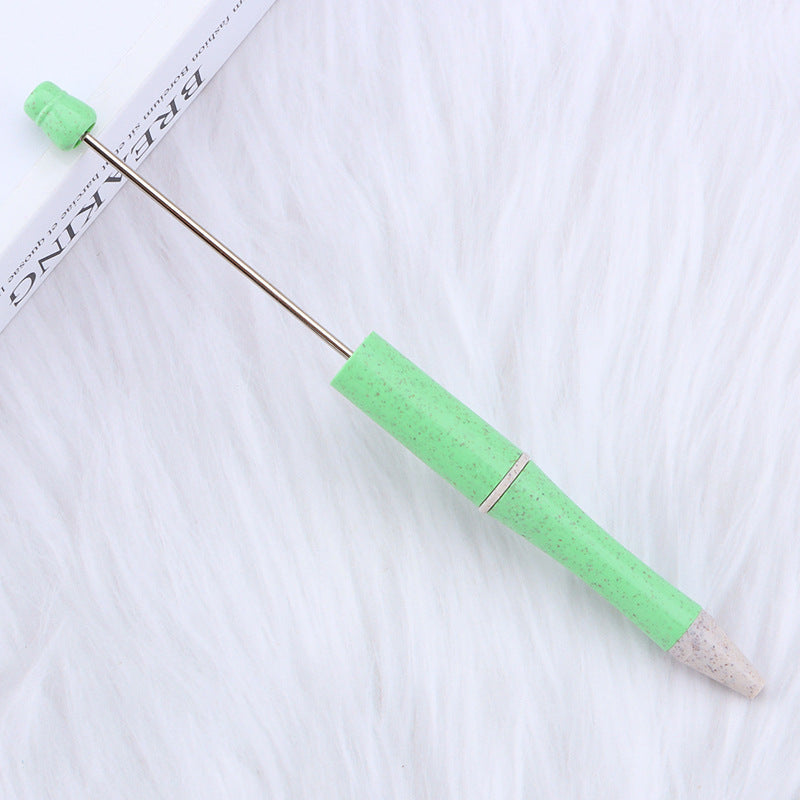 Wholesale 5pcs Beadable Pens Environmentally Friendly Wheat Straw DIY Beaded Pens ACC-PN-JinBN012