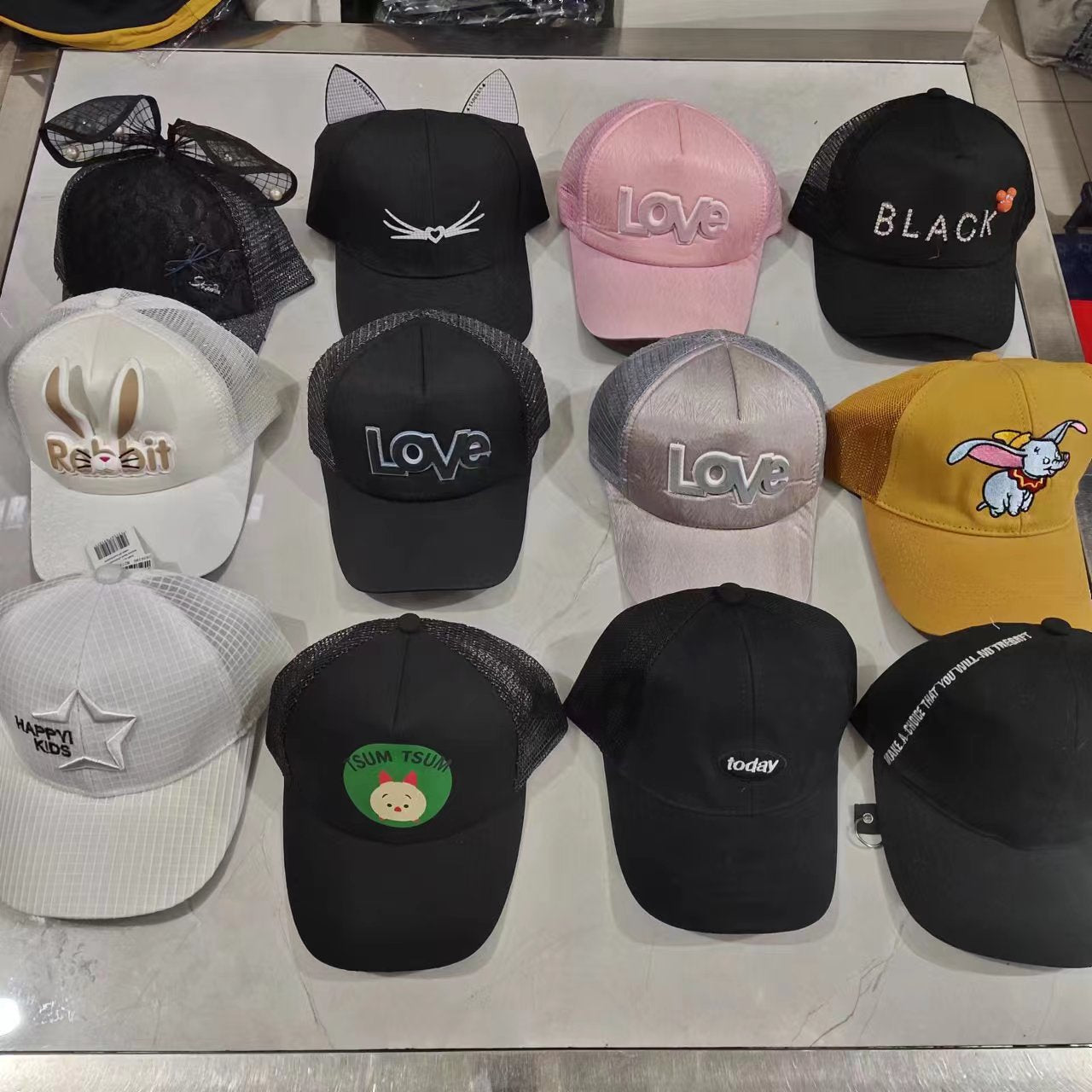 Wholesale Random Color Children's Sun Protection Caps Baseball Caps Kids Hat ACC-KH-RunXie001