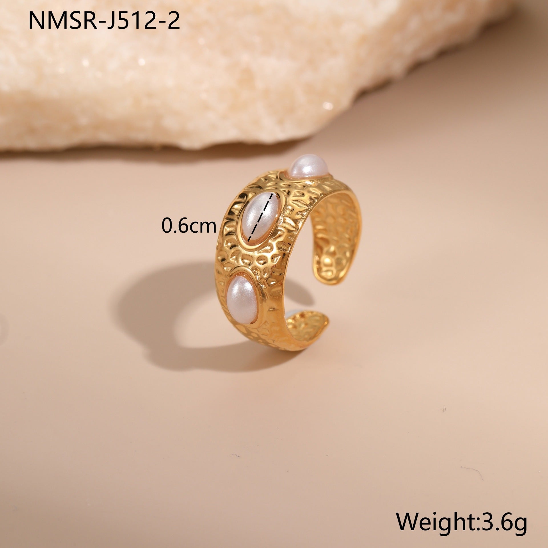 Wholesale Stainless steel 18K gold plated open ring