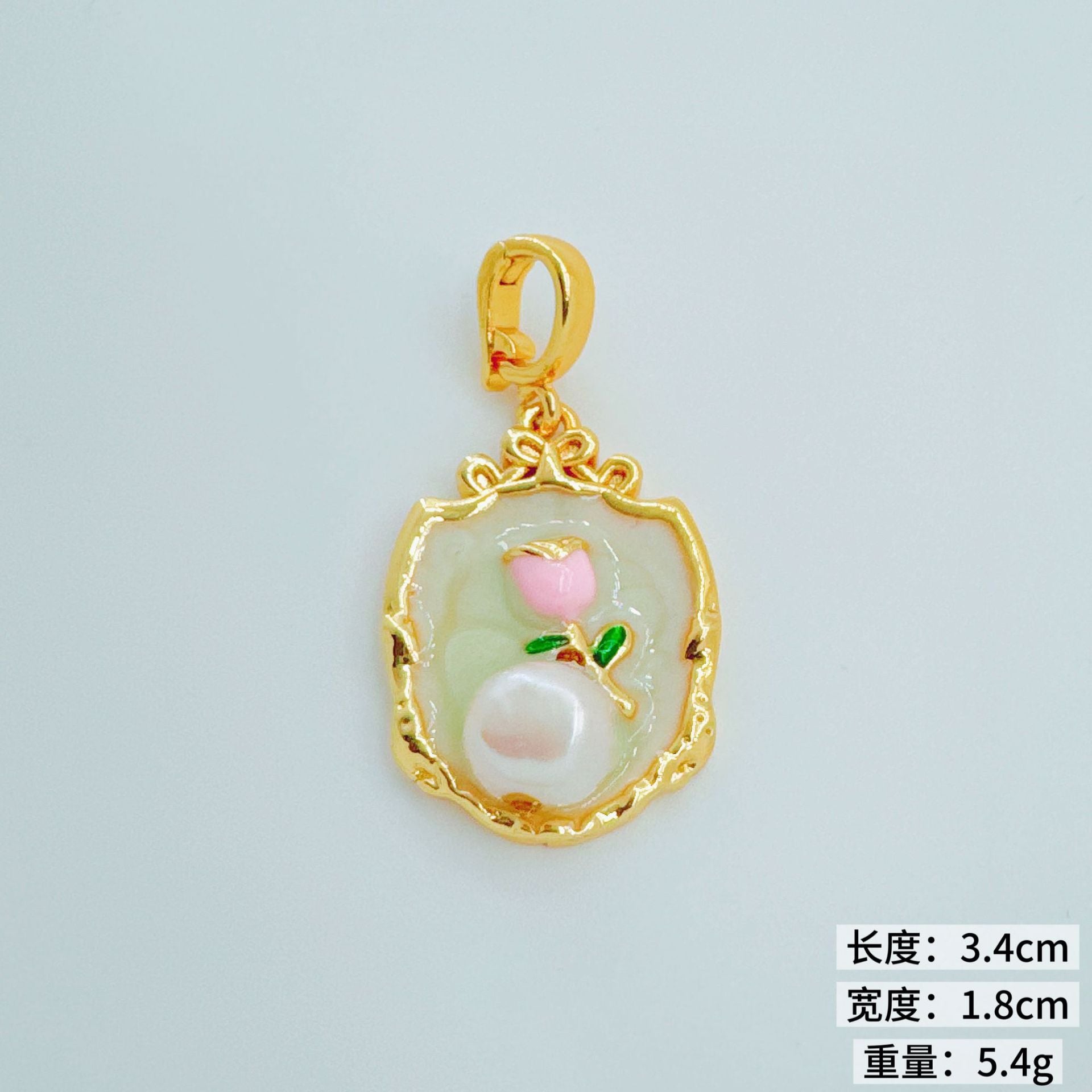 Wholesale Vintage Heart Pendant Natural Pearl Gold-Plated Copper Jewelry Accessory for Resale