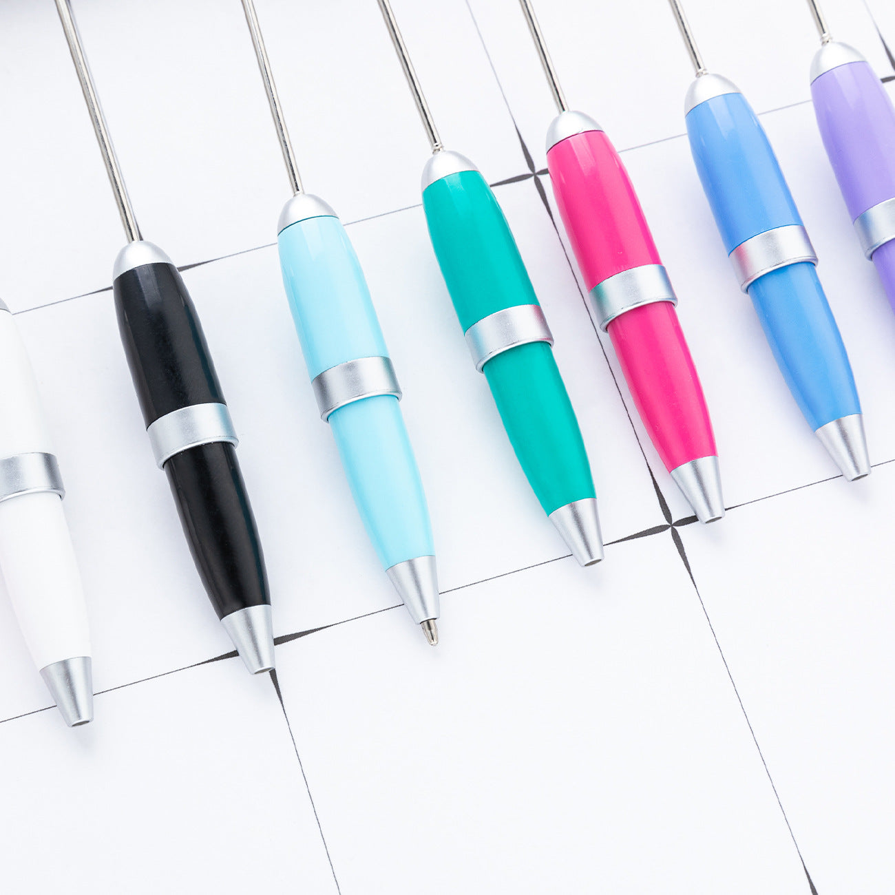 Wholesale Beaded Pen Printable Logo Short Portable  Pen