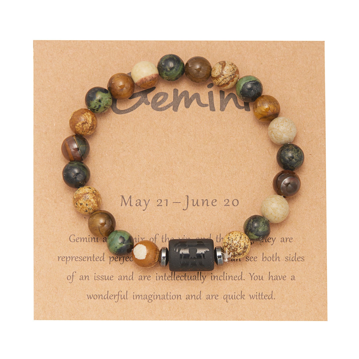 Großhandel Naturstein zwölf Konstellation Perlenarmband