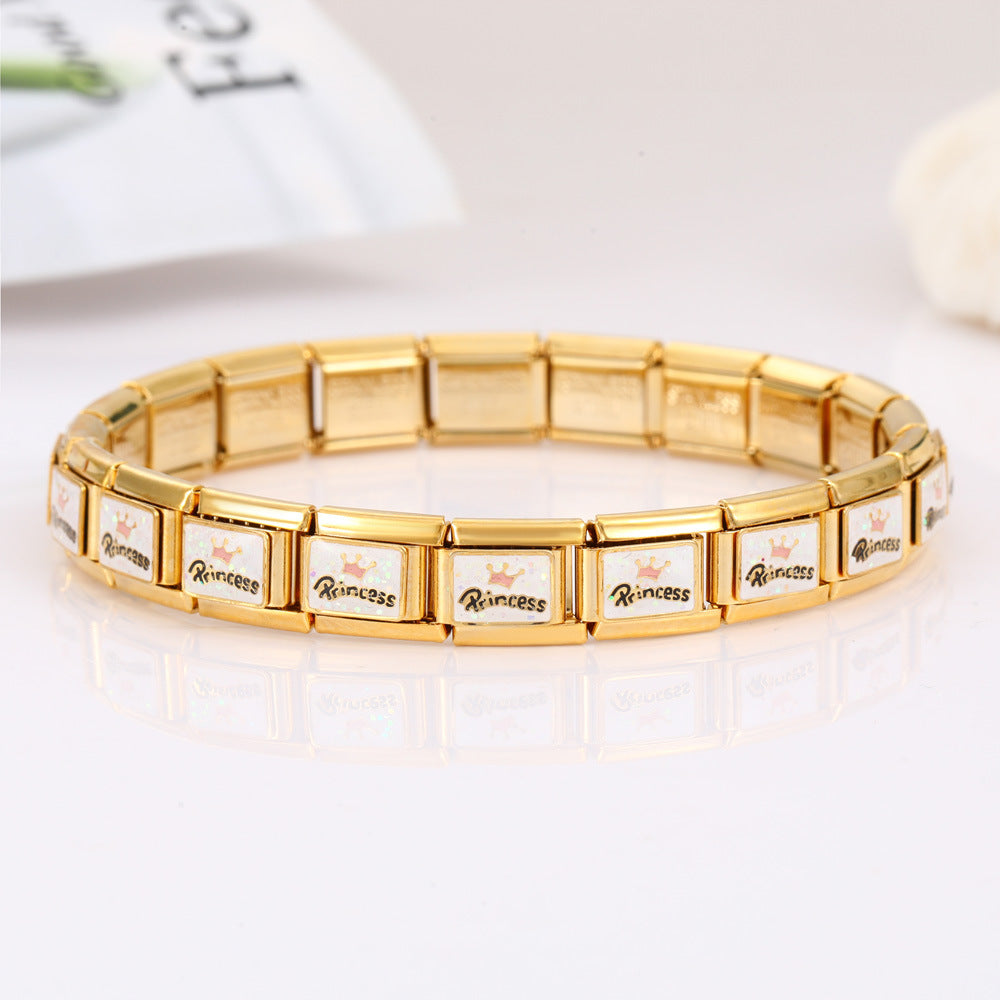 Wholesale 10pcs Italian Charm Bracelet 9mm DIY Splicing Removable Stainless Steel Composable Bracelet