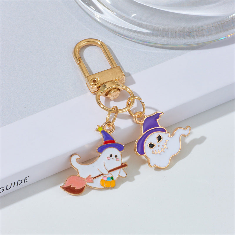 Wholesale Halloween Ghost Demon Witch Alloy Pendant Keychains ACC-KC-QingLian002