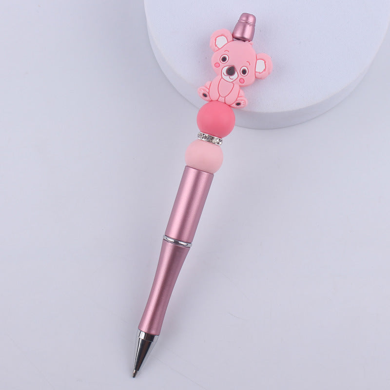 Wholesale  creative cartoon animal Kaola elephant silicone beads beaded pen