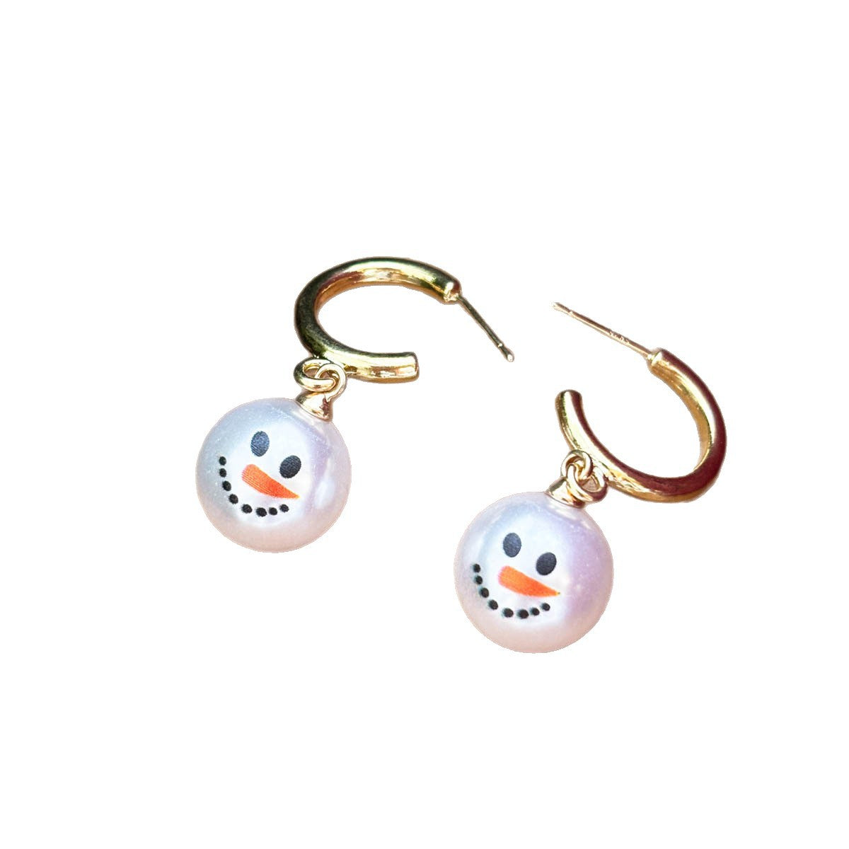 Wholesale  smiling snowman earrings