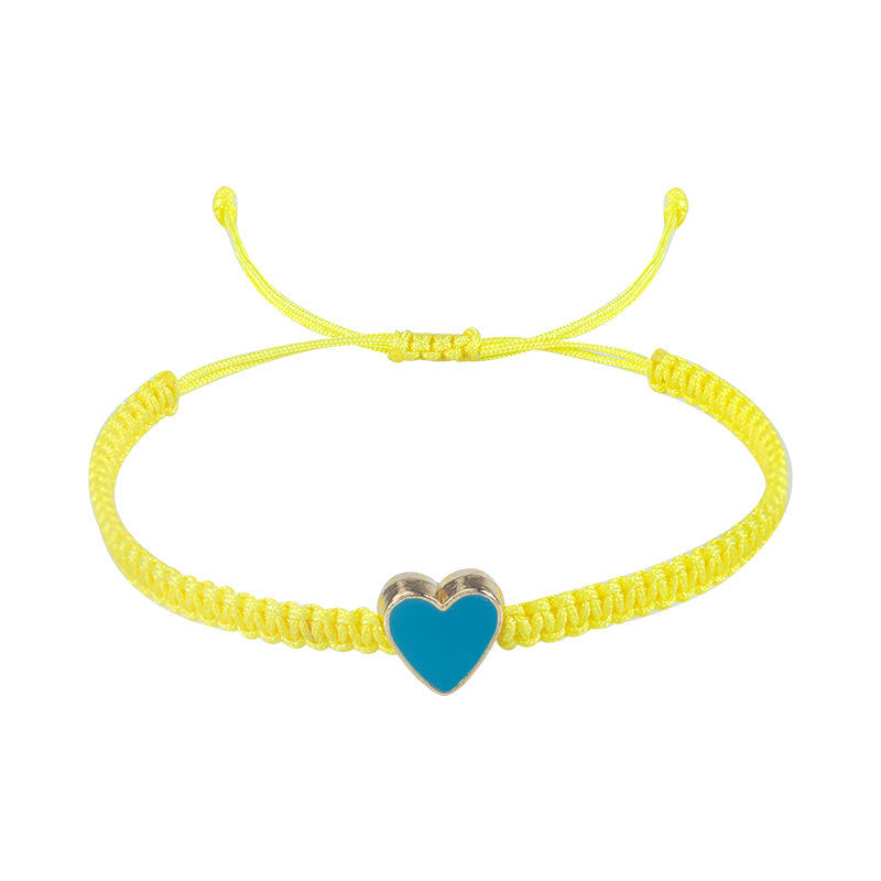 Wholesale Adjustable Surfer Hand Rope Love Shape Couple Bracelet