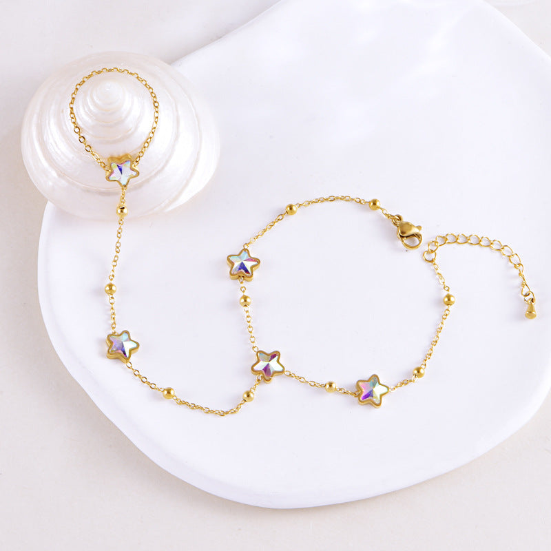 Wholesale Titanium Steel Popular Same Style Five-pointed Star Finger Bracelet