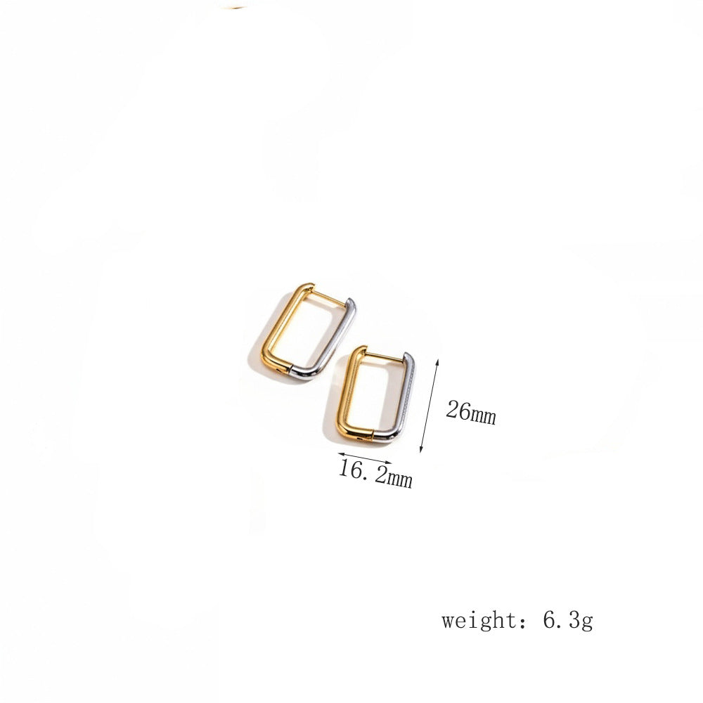 Wholesale Heart-Shaped Five-Pointed Star Triangle Special-Shaped Stainless Steel Earrings