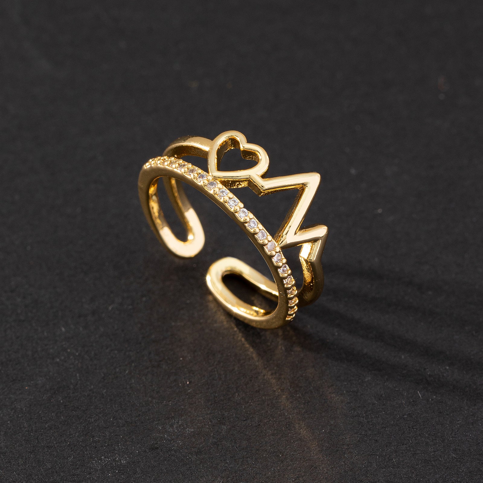 Wholesale Cute Open Ring Zircon Adjustable Rings ACC-RS-SY002