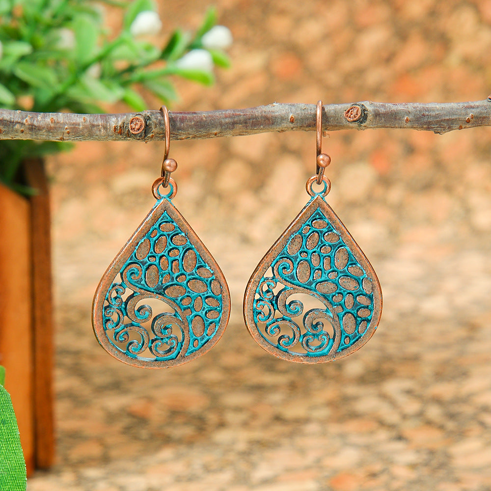 Wholesale Zinc Alloy Bohemian Geometric Hollow Earrings