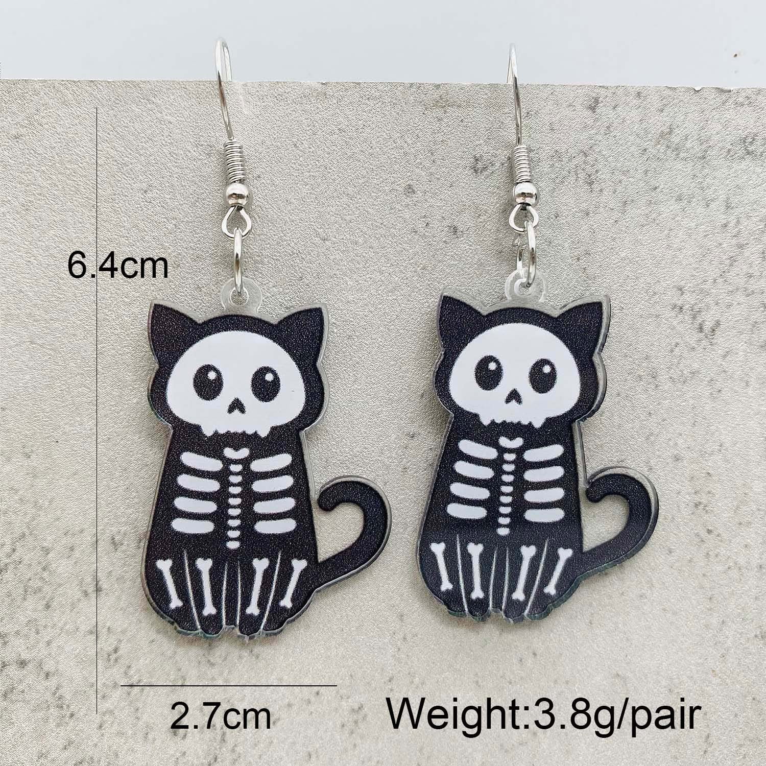 Wholesale  Cartoon Cat Horror Pumpkin Ghost Acrylic Earrings