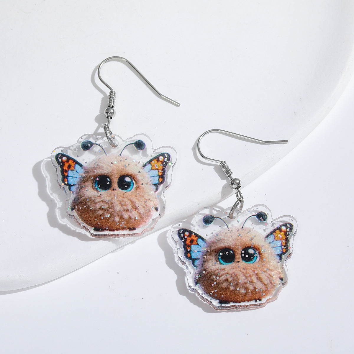 Wholesale Gradient Butterfly Colorful Acrylic Earrings ACC-ES-AnDao040