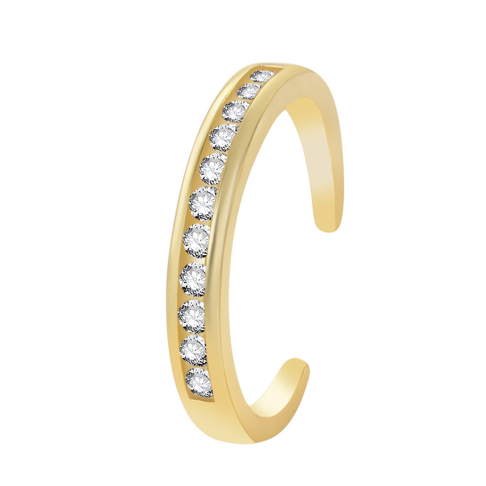 Wholesale round diamond light luxury opening ring