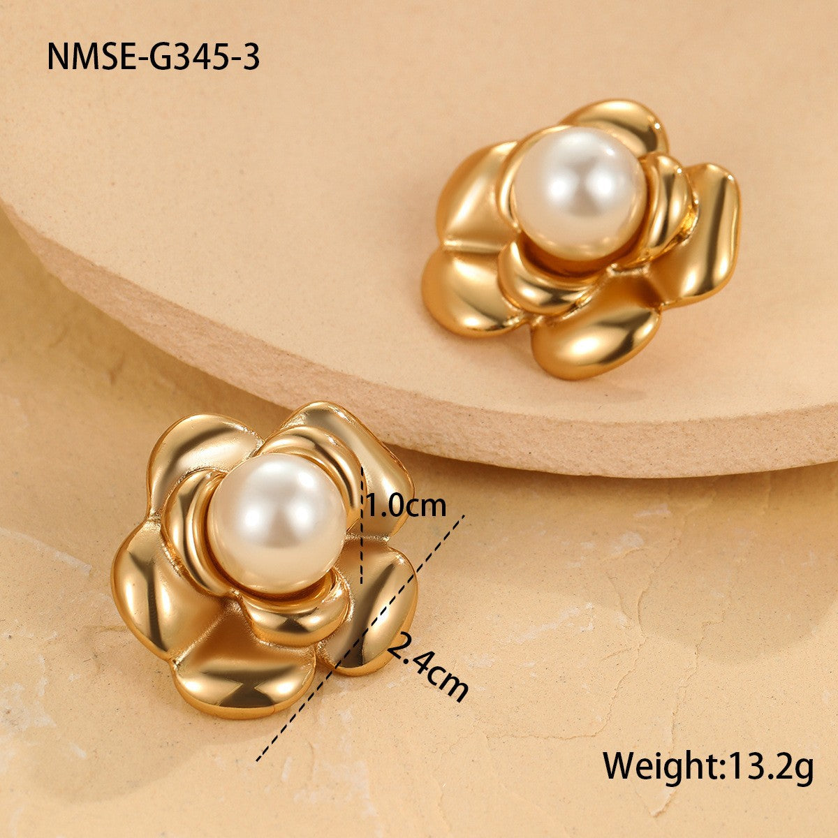 Wholesale  Stainless Steel Earrings Baroque Pearl Earrings