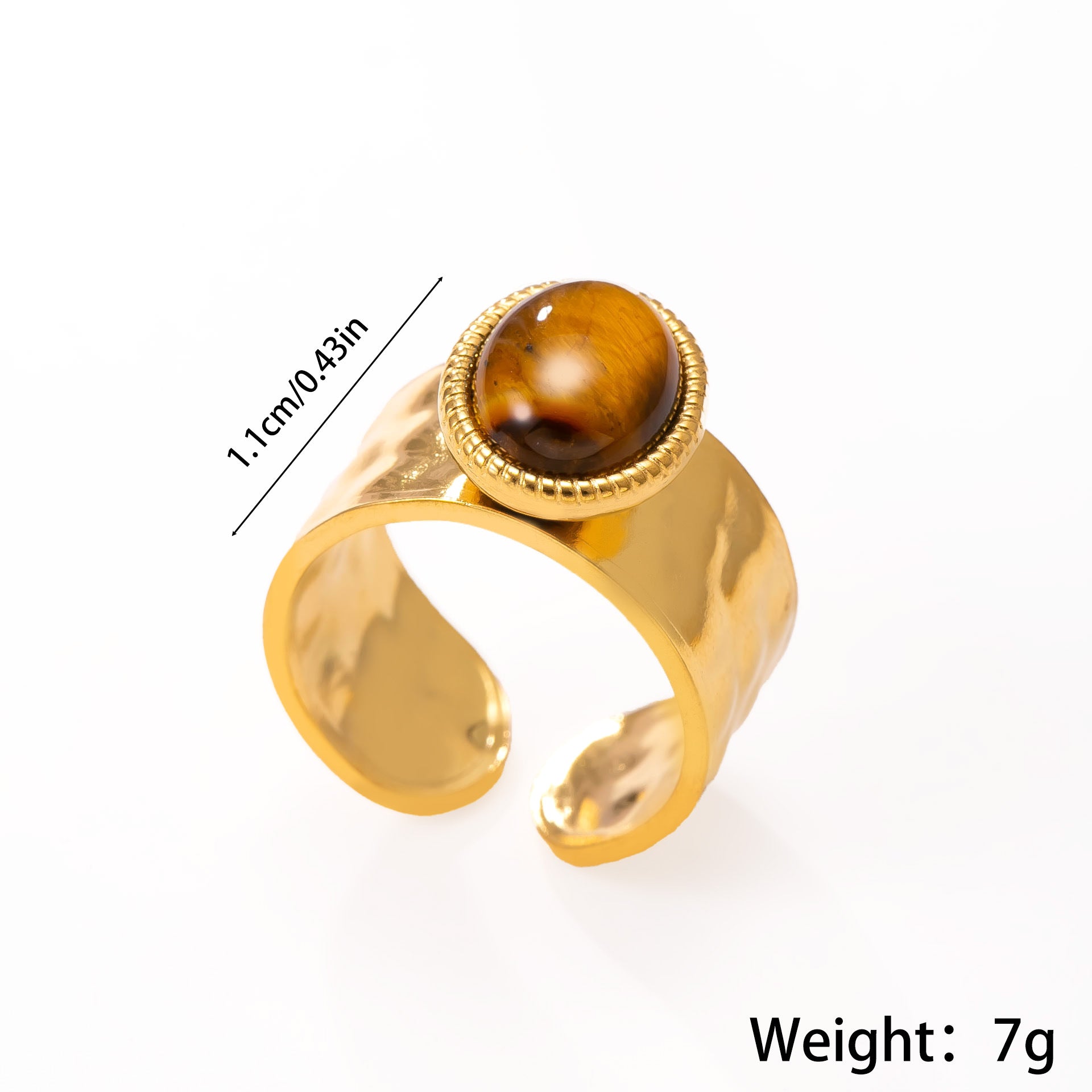 Wholesale Vintage Style Gold Plated Stainless Steel Ring Set - 11 Pieces Boutique Resale Jewelry