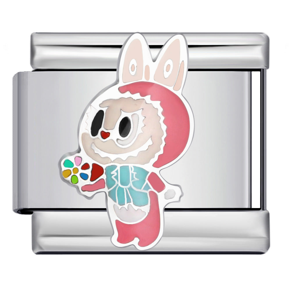 Pulsera de encanto italiano de 5 piezas al por mayor de 9 mm empalme de bricolaje lindo pulsera compuesta de acero inoxidable creativo