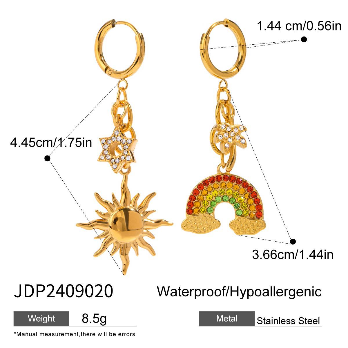 Wholesale  18k gold stainless steel toothed shell smooth love shoes ear buckle earrings