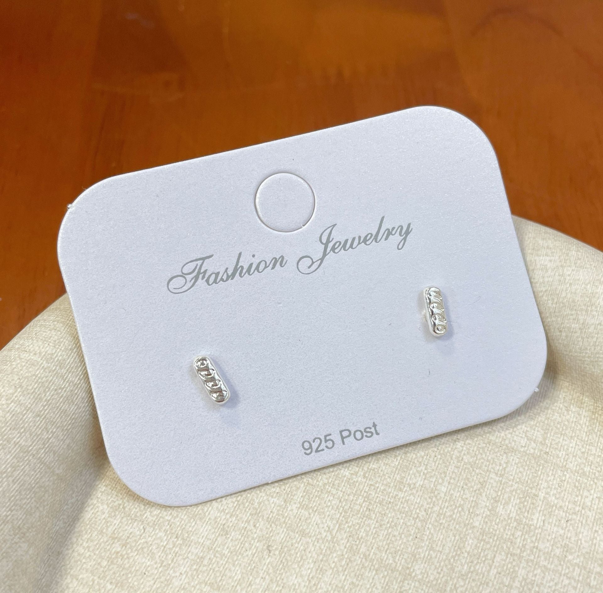 Wholesale Mini Silver Needle Earring Set Cartoon Cute Caramel Bread Small Earrings