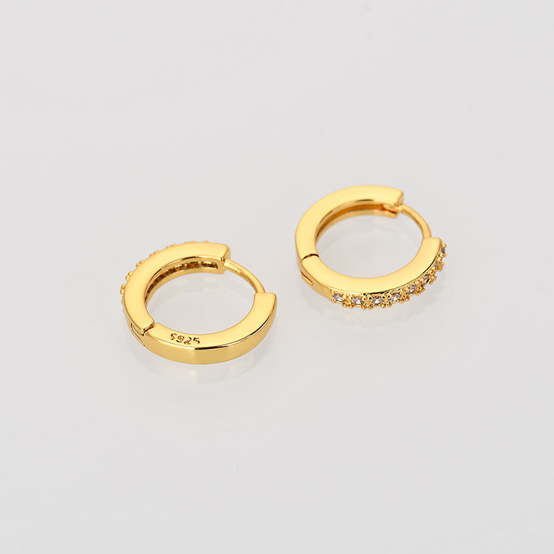 Wholesale Copper single row drill earrings