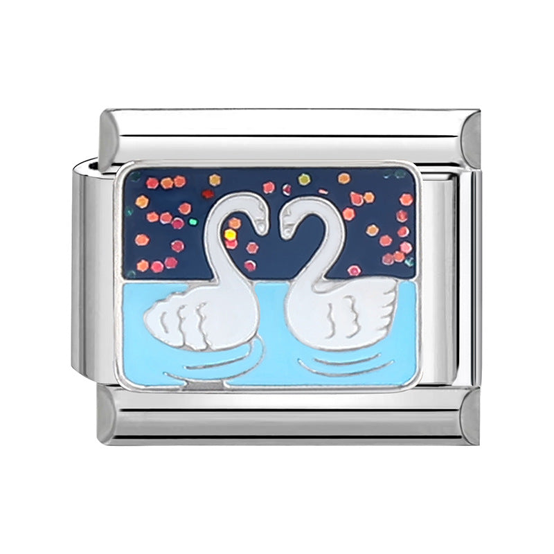 Wholesale Italian Charm Bracelet 9mm DIY Splicing Removable  Stainless Steel Composable Bracelet