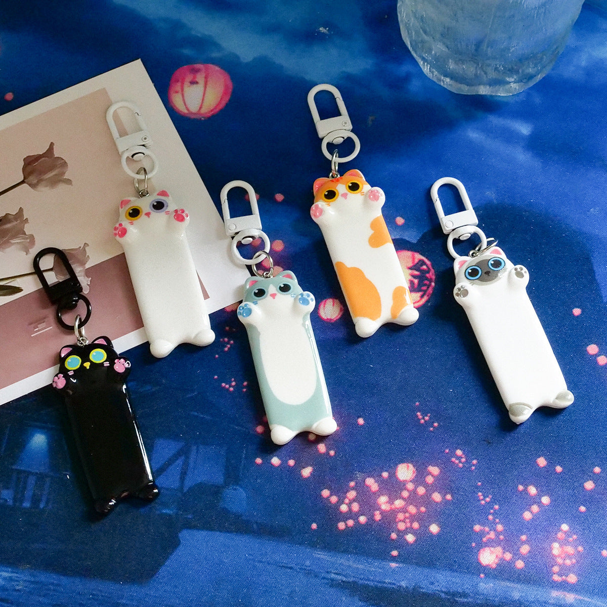 Wholesale Plastic Cute Cat Keychain Cartoon Bag Charm for Everyday Use