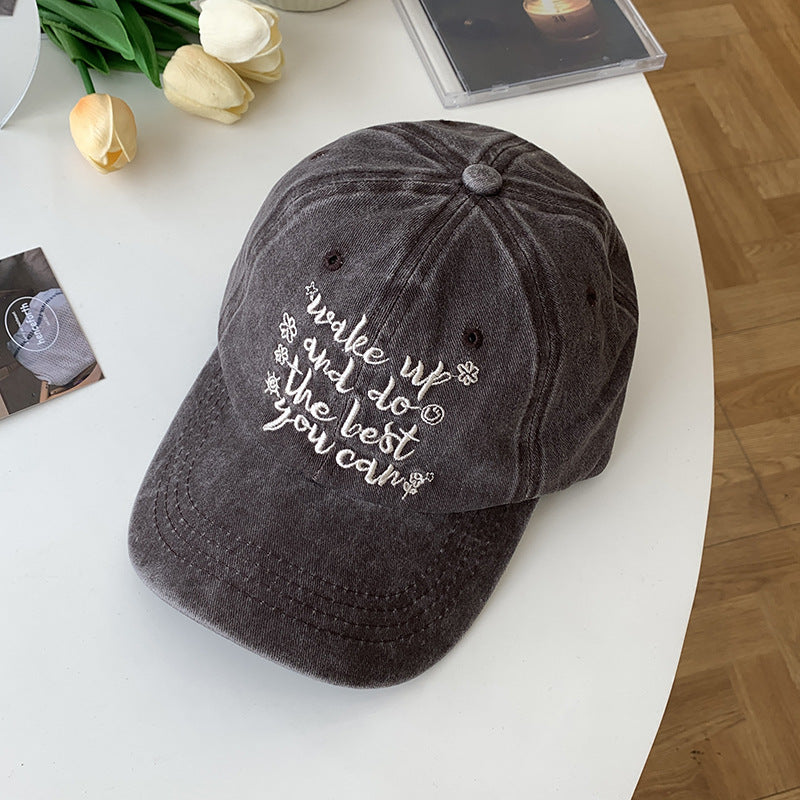 Wholesale  Washed Letter Embroidered Baseball Cap
