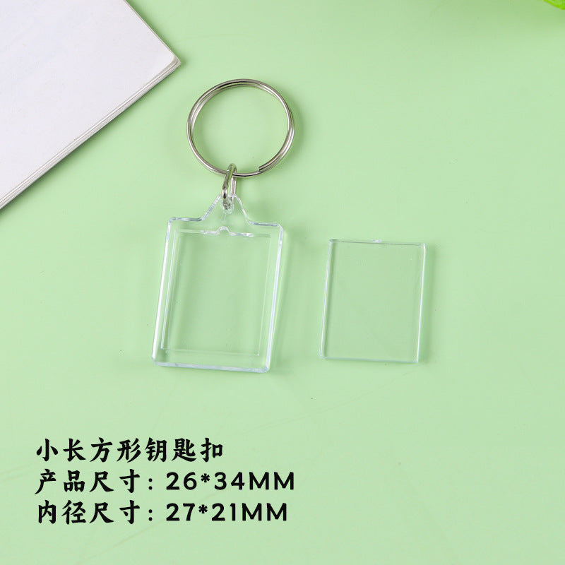 Wholesale Calligraphy Acrylic Keychain Blank Photo Frame - Trendy Fashion Accessory Gift for Party