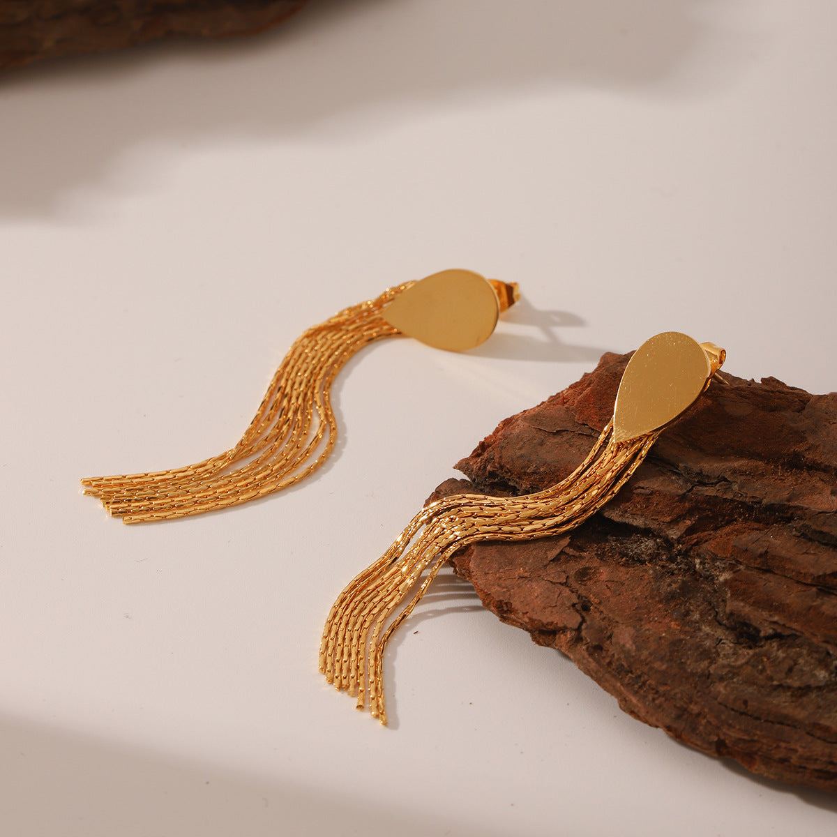 Wholesale  stainless steel tassel earrings water drop earrings