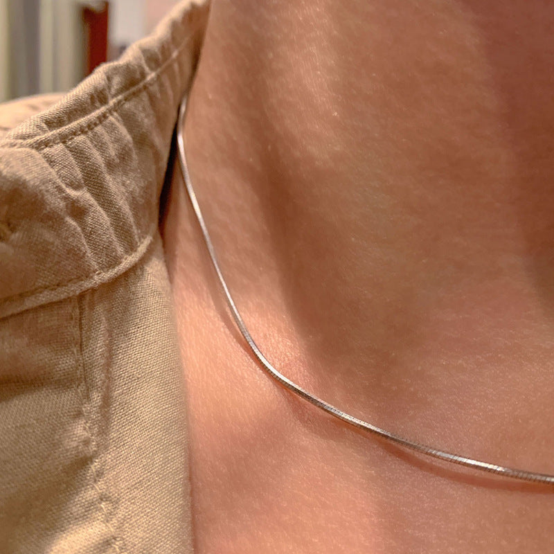 Wholesale ultra-thin snake bone necklace without pendant