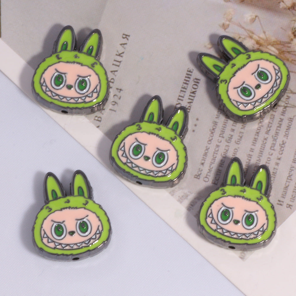 Wholesale 10pcs  Alloy Cute Cartoon Beads DIY Bead Accessories