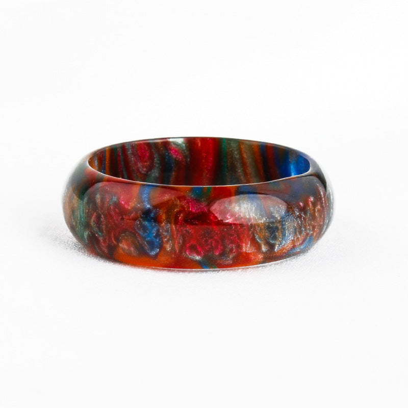 Wholesale Geometric colorful rainbow Resin &  Acrylic Rings