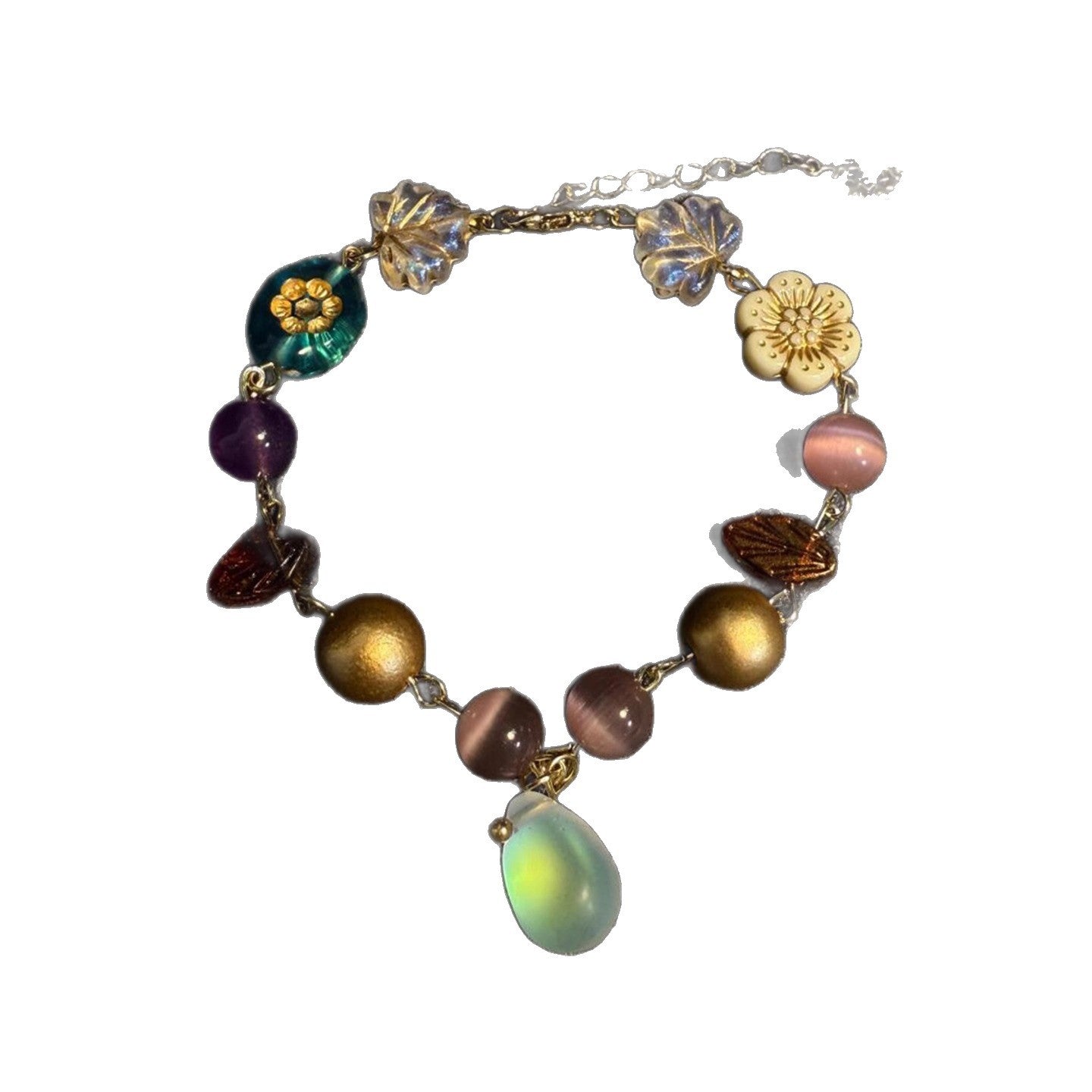 Wholesale Vintage Snowflake Drop Pendant Beaded Bracelet Women S Handmade Mixed Material Jewelry Accessory For Resale