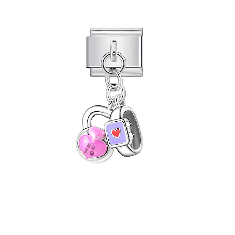 Wholesale Electroplated Alloy DIY Watch Accessories Detachable Combination Pendant for Gift Boutique Resale