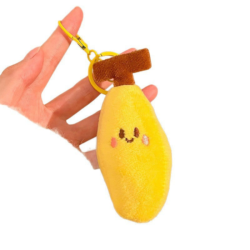 Wholesale Cute plush fruit banana keychain