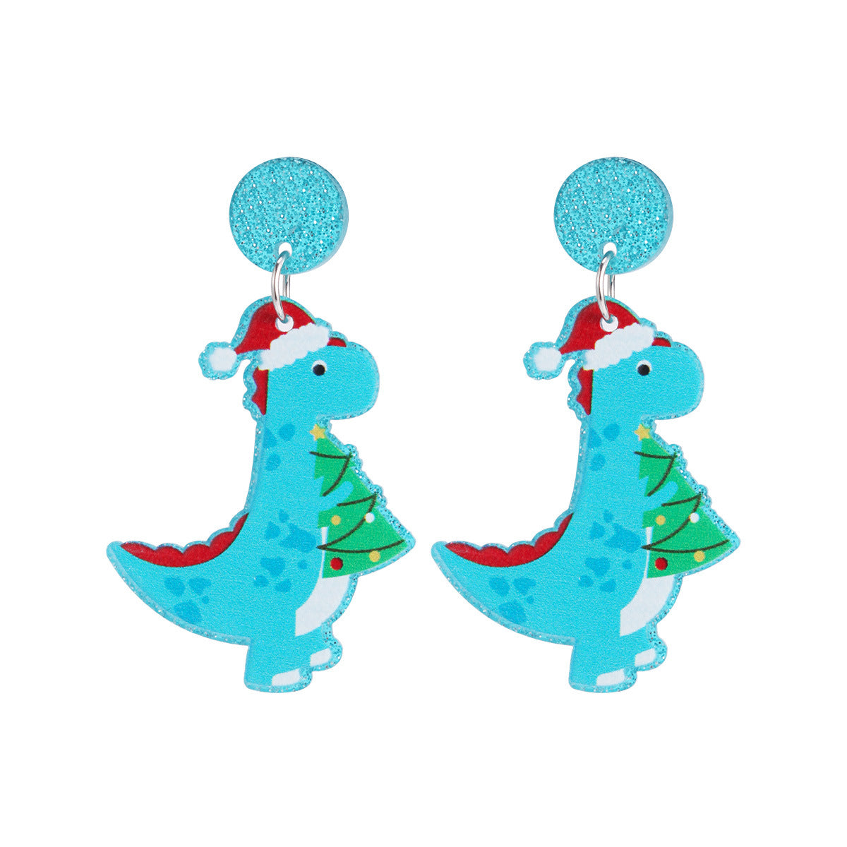 Carton de gros dessin animé Elk Old Snowman Boucles d'oreilles colorées