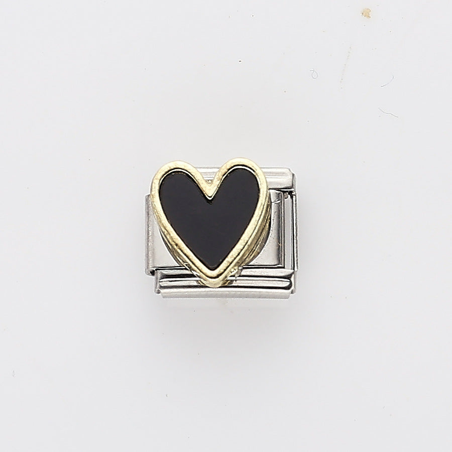 Wholesale 10pcs Italian Charm Bracelet 9mm DIY Splicing Colorful Stars and Moon Series Stainless Steel Composable Bracelet