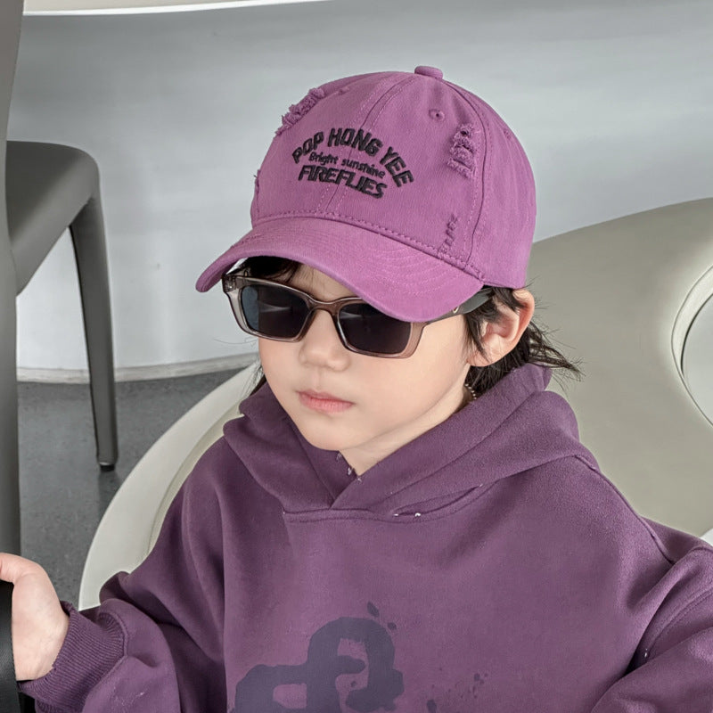 Wholesale Children's alphabet embroidered baseball cap