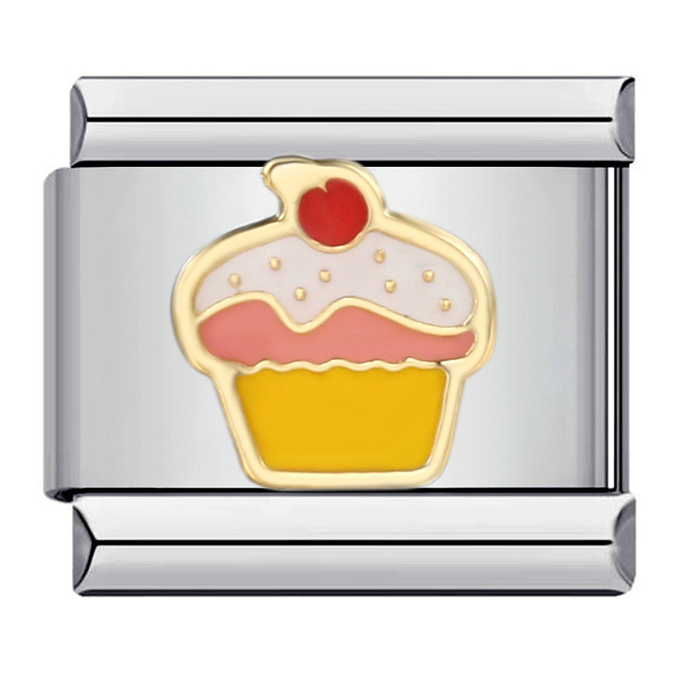 Wholesale Italian Module Dessert Cake Element Bracelet Stainless Steel Welding Oil Dropping DIY  Bracelet