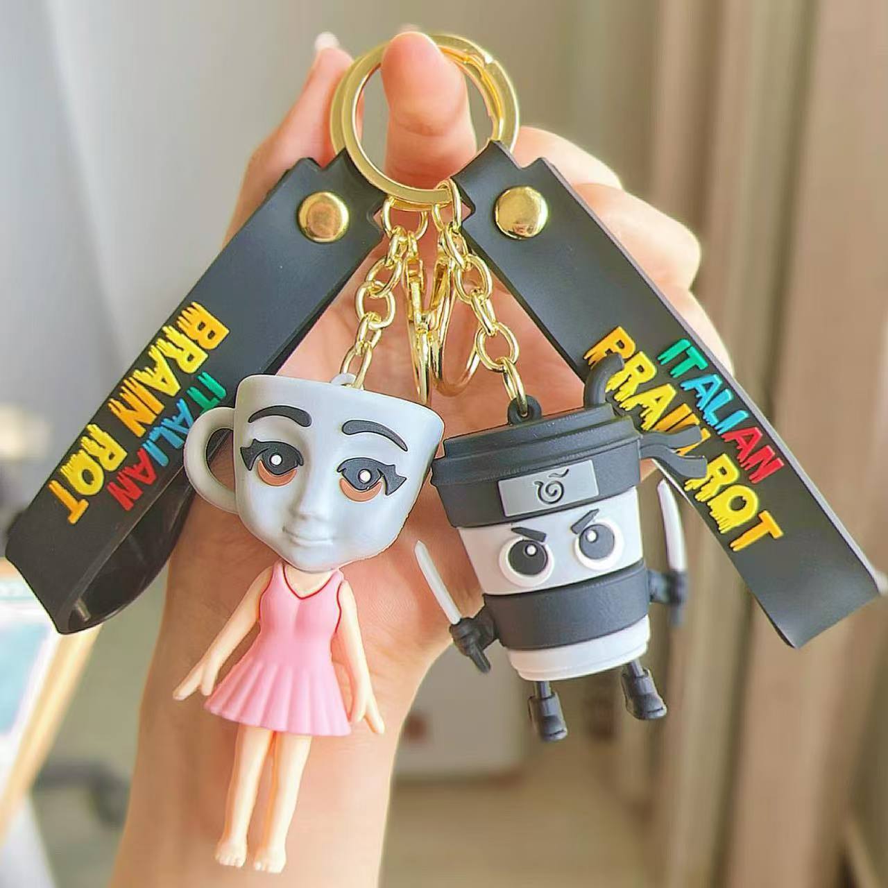 Wholesale Shanhaijing Keychain Gum Stick Shark Marine Life Hanging Silicone Frog Hanging Keychains