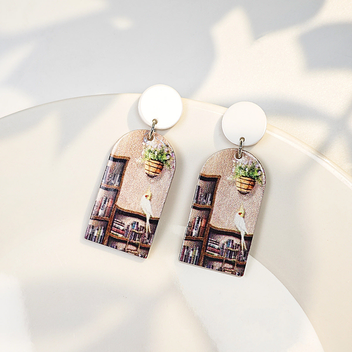 Wholesale  geometric round acrylic earrings