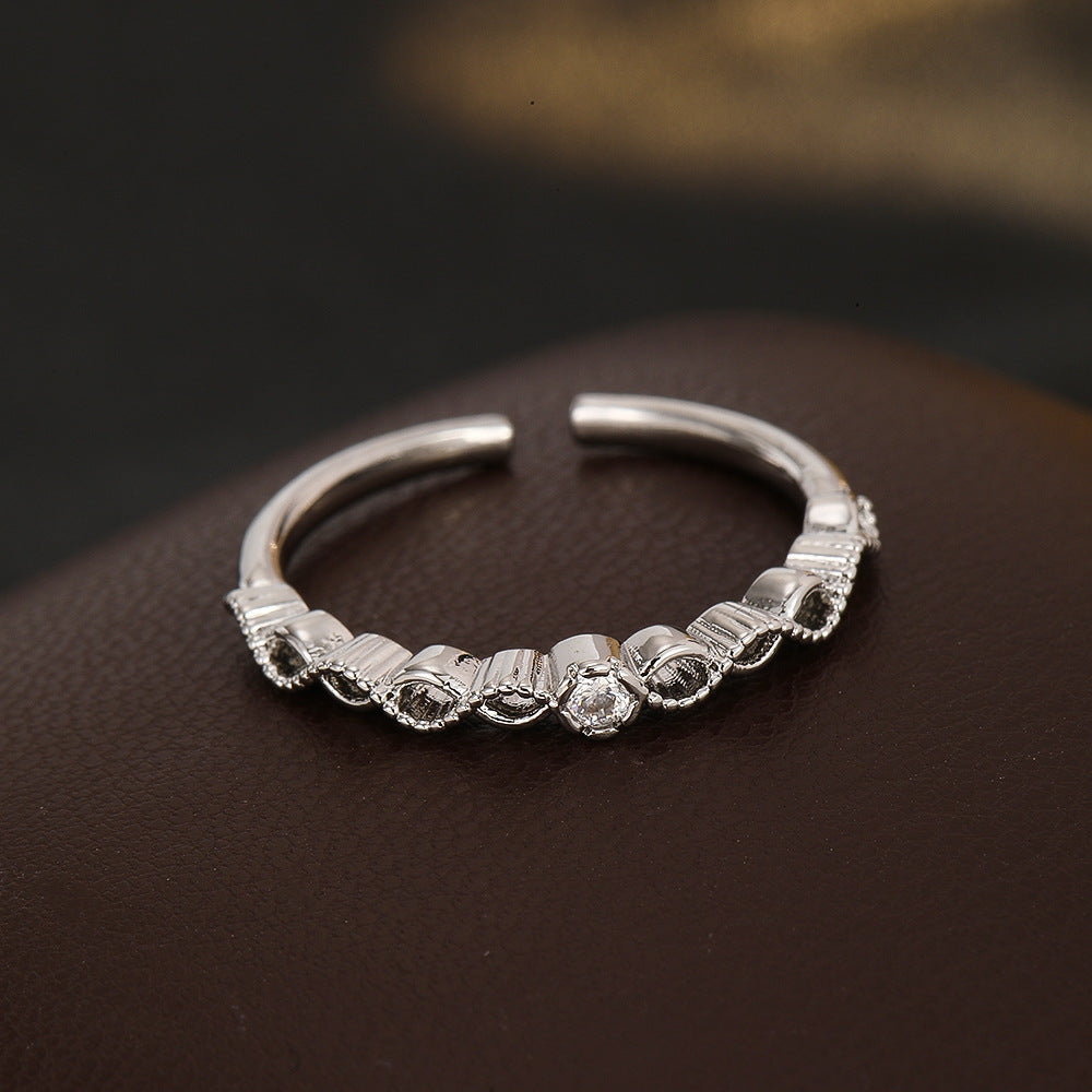 Wholesale Stylish New Chinese Style Hollow Gourd Ring For Women Gold Tone Alloy Jewelry Gift