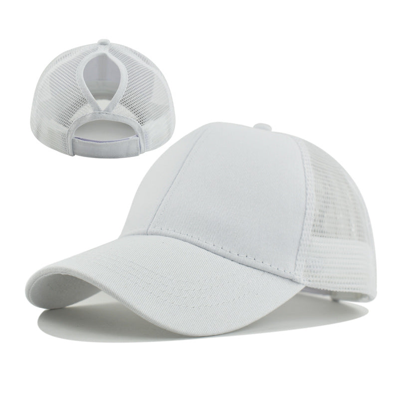 Wholesale Stylish Leopard Print Baseball Cap with Ponytail Hole,  Women' s Mesh Adjustable Hat